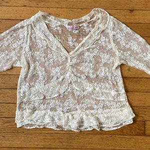 Marrika Nakk Bohemian Chic Floral Lace Blouse